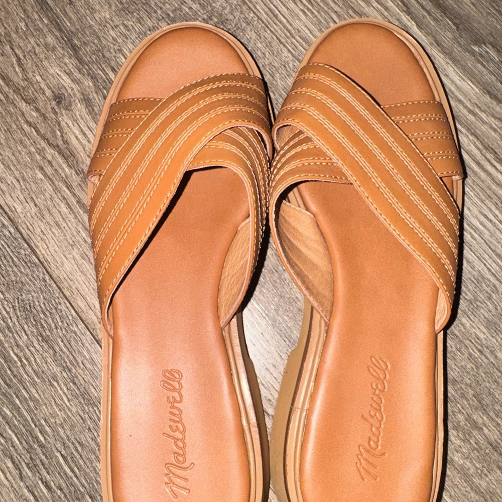 Madewell the Alina platform Crossover Slide Sandals - Picture 4 of 5